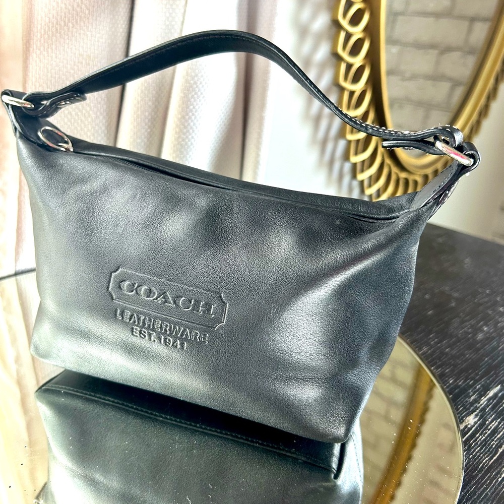 Coach black leather Mini Bag